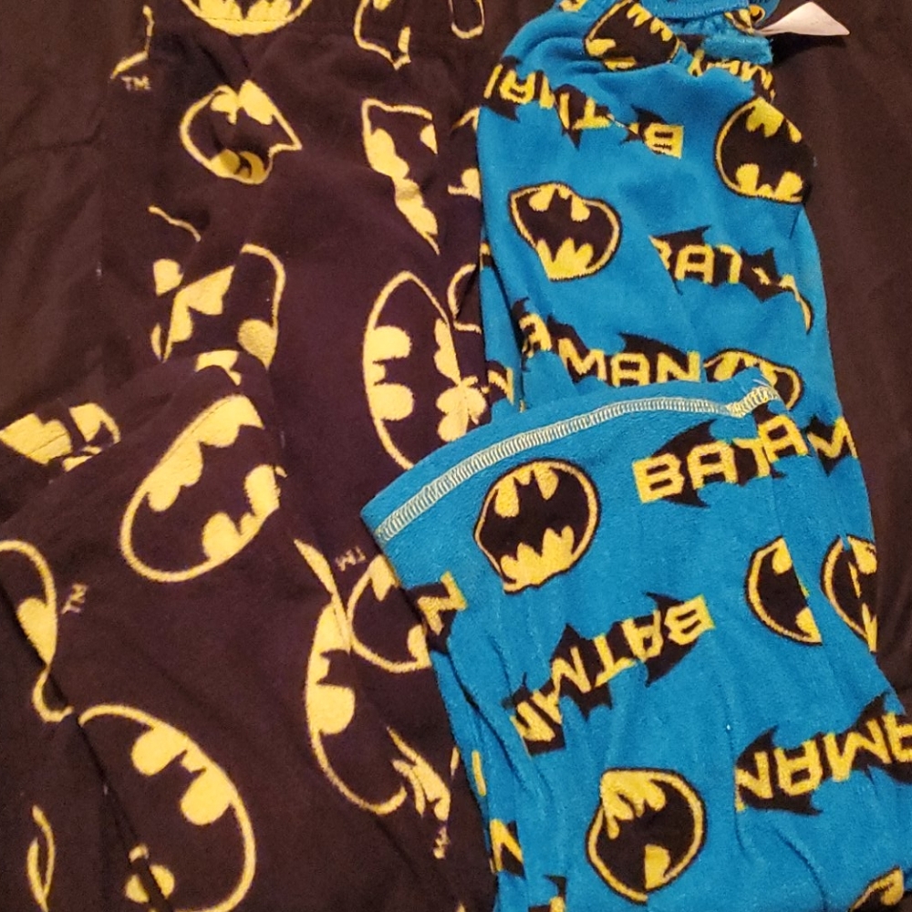 2 pairs Boys batman pajama bottoms 7/8